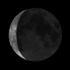 A waning crescent moon image.