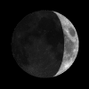 A waxing crescent moon.