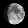 A waxing gibbous moon image.